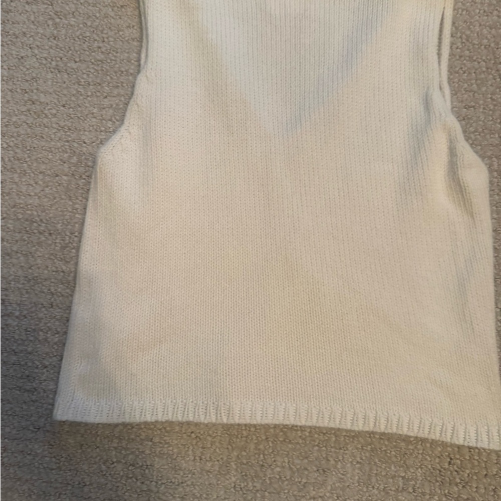 Anine Bing Cream V-Neck Tank Top - Picture 6 of 7